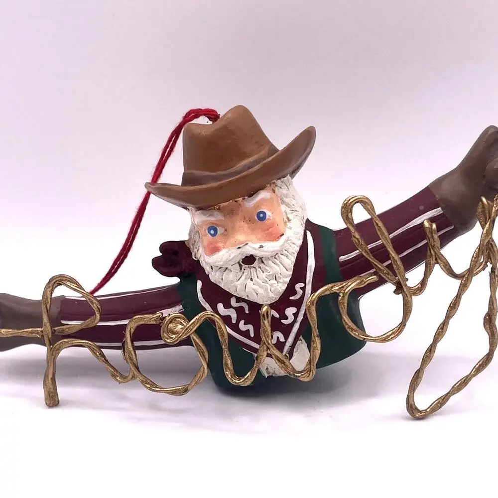 Cowboy‎ Santa Howdy Christmas Ornament